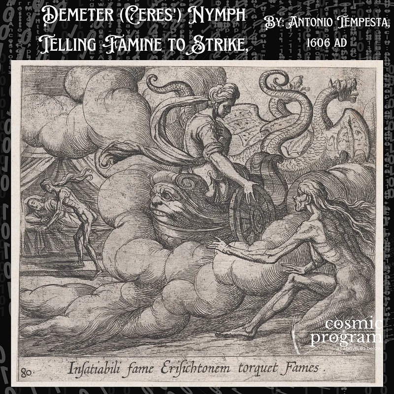 Fig . Ceres (Demeter) Telling Famine to Strike (early 17th Century)