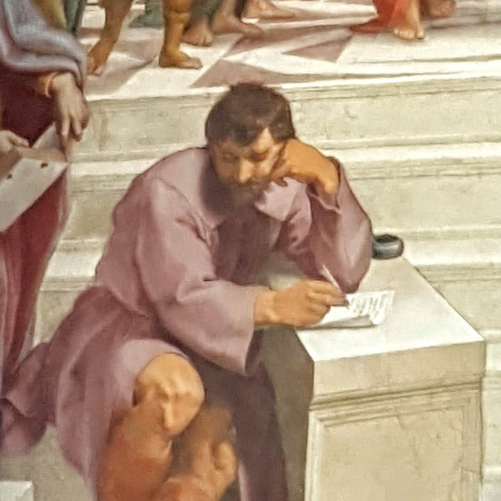 Michelangelo as Heraclitus, a classical portrait chosen to represent Eion